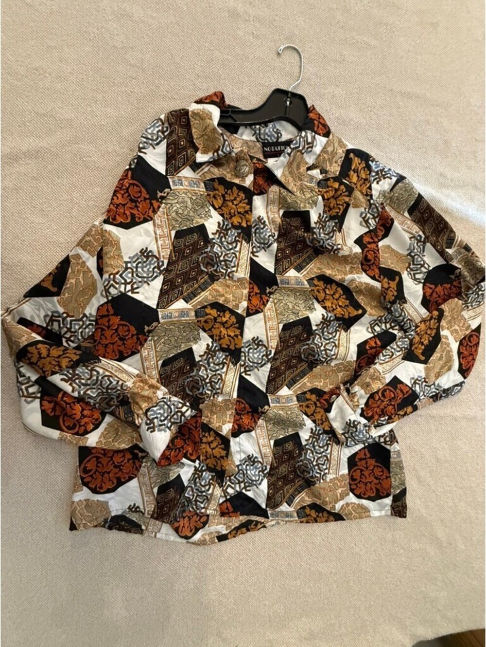 Notations Women's Long Sleeve Button-Up Blouse Size 14 with
